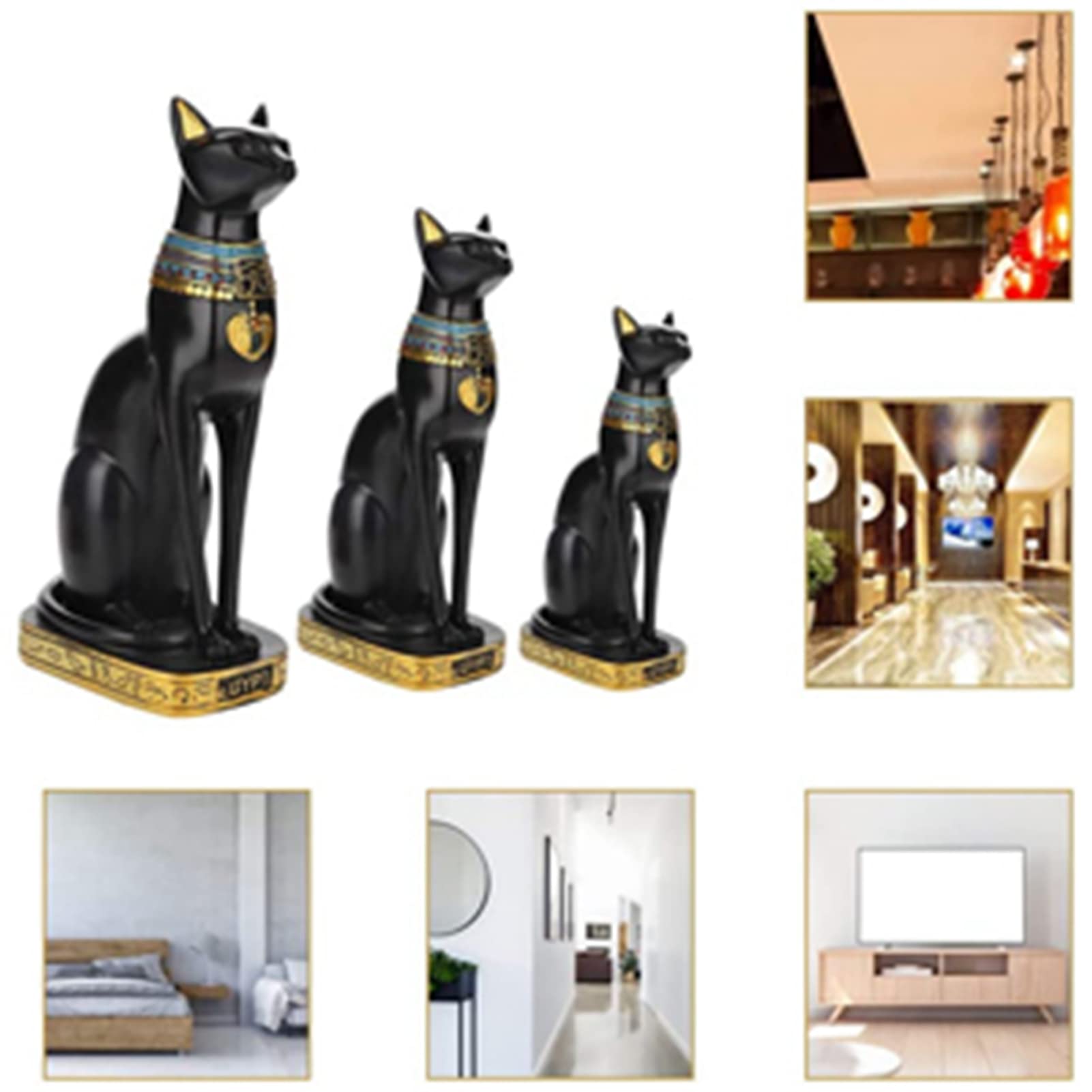 Amazon.co.jp: エジプトの猫の像、猫の像の装飾、エジプト猫の飾り